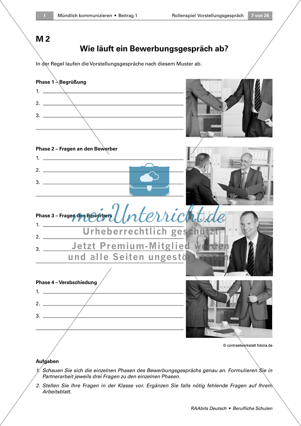 Thema Bewerbung: Lebenslauf und Anschreiben zielorientiert, überzeugend und formal korrekt verfassen Preview 3