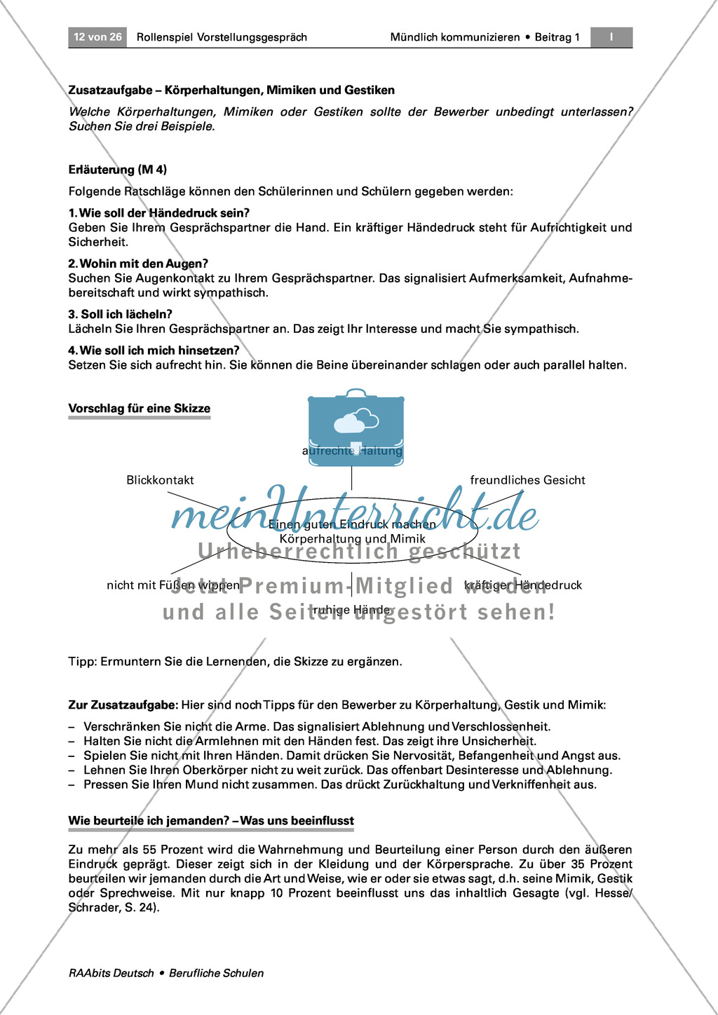 Thema Bewerbung: Lebenslauf und Anschreiben zielorientiert, überzeugend und formal korrekt verfassen Preview 8