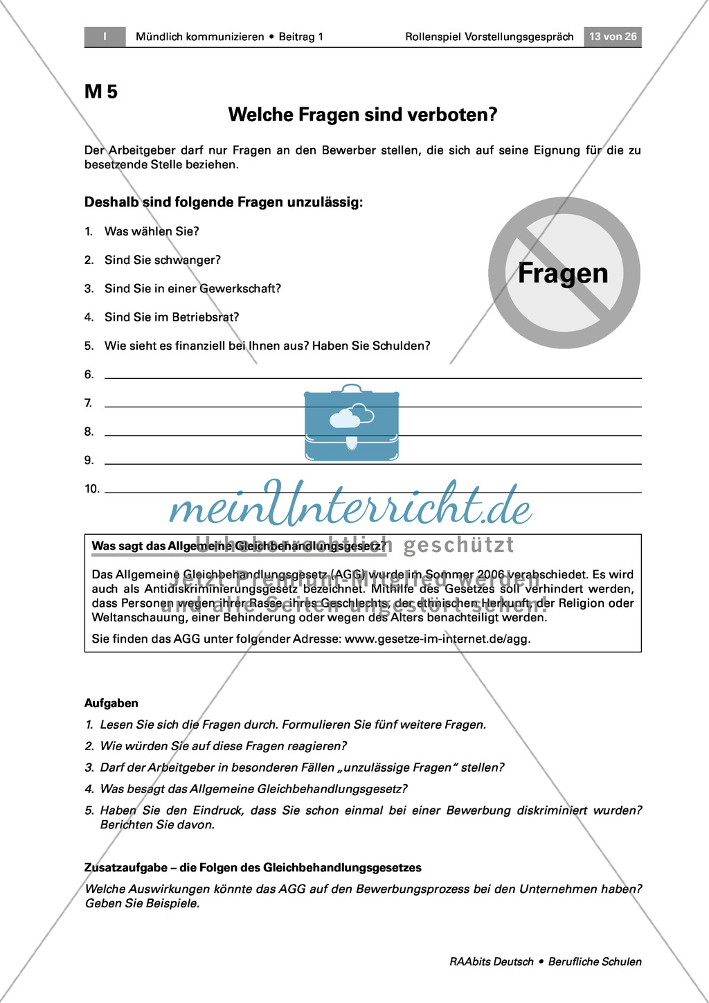 Thema Bewerbung: Lebenslauf und Anschreiben zielorientiert, überzeugend und formal korrekt verfassen Preview 9