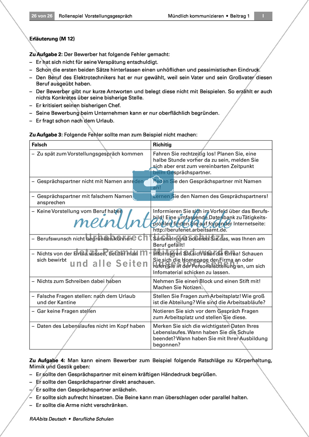 Thema Bewerbung: Lernkontrolle Preview 2
