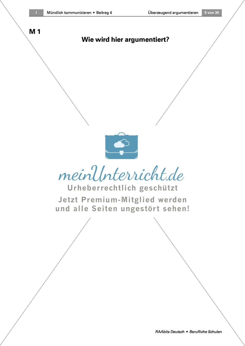 Kriterien für eine erfolgreiche Argumentation Preview 1