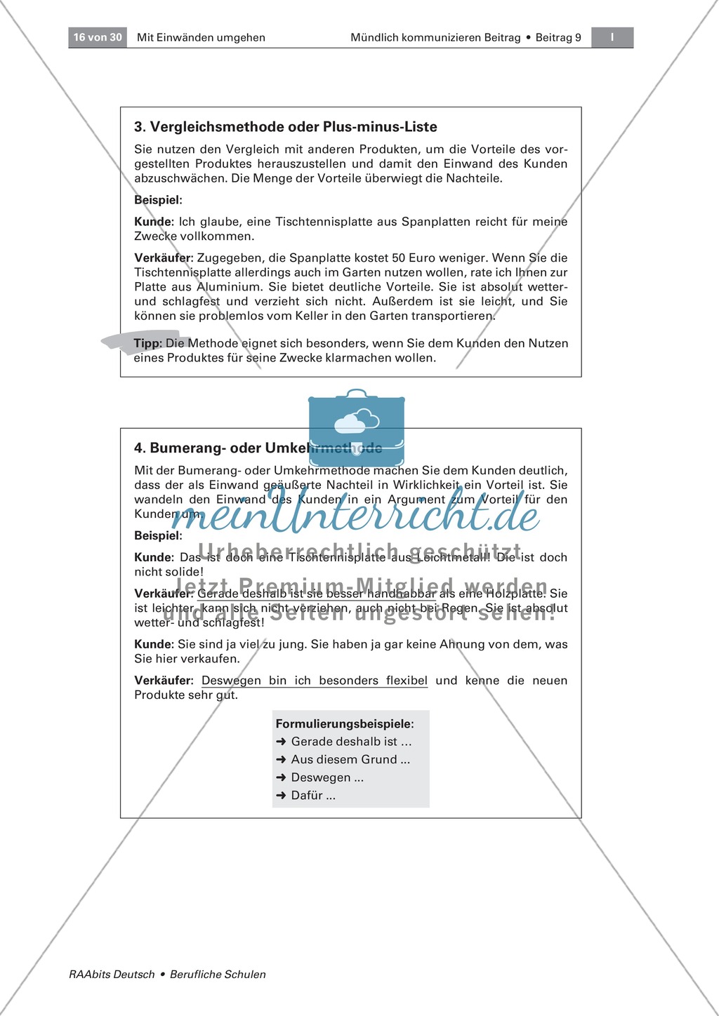 Mit Einwänden umgehen können: Methoden der Einwandbehandlung kennen und einsetzen Preview 2