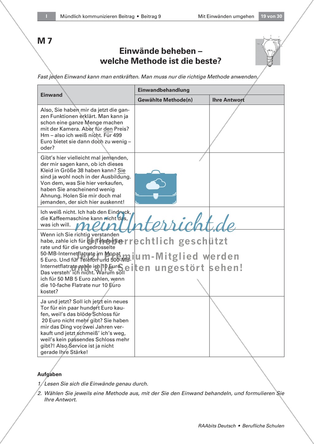 Mit Einwänden umgehen können: Methoden der Einwandbehandlung kennen und einsetzen Preview 5