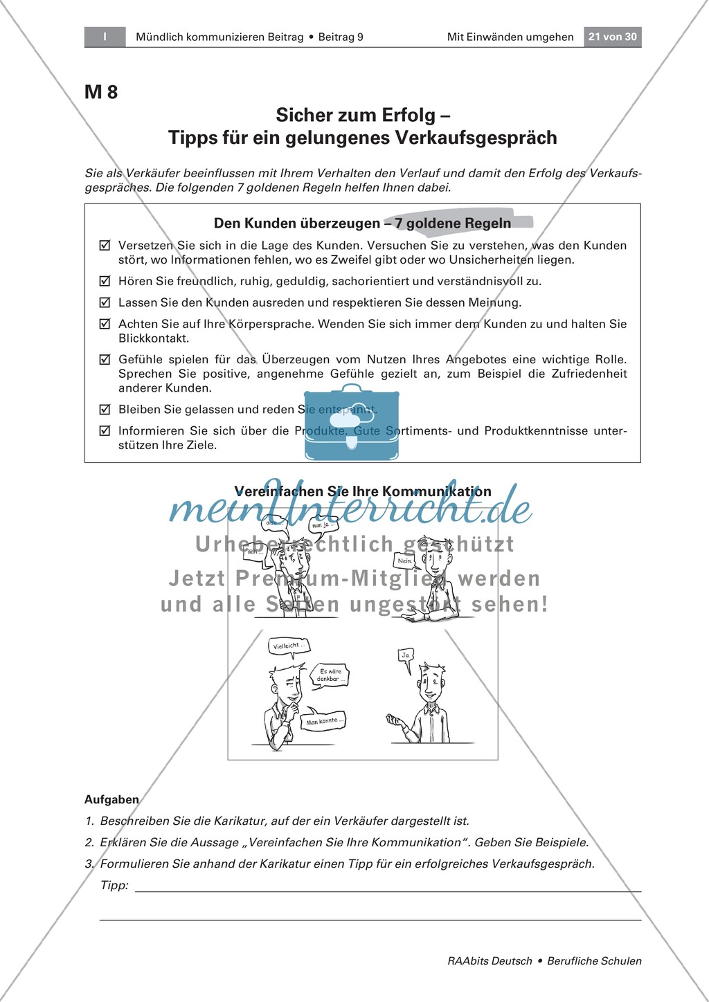 Mit Einwänden umgehen können: Methoden der Einwandbehandlung kennen und einsetzen Preview 7