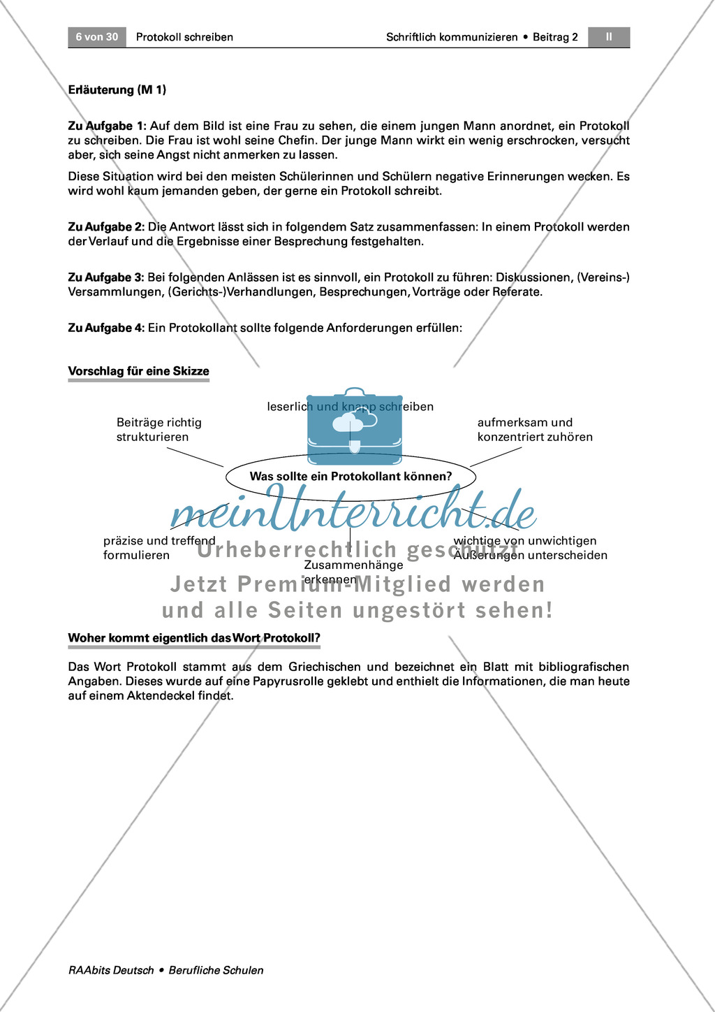 Ein Protokoll schreiben: Kennen lernen der beiden Protokollarten Ergebnisprotokoll + Verlaufsprotokoll Preview 2