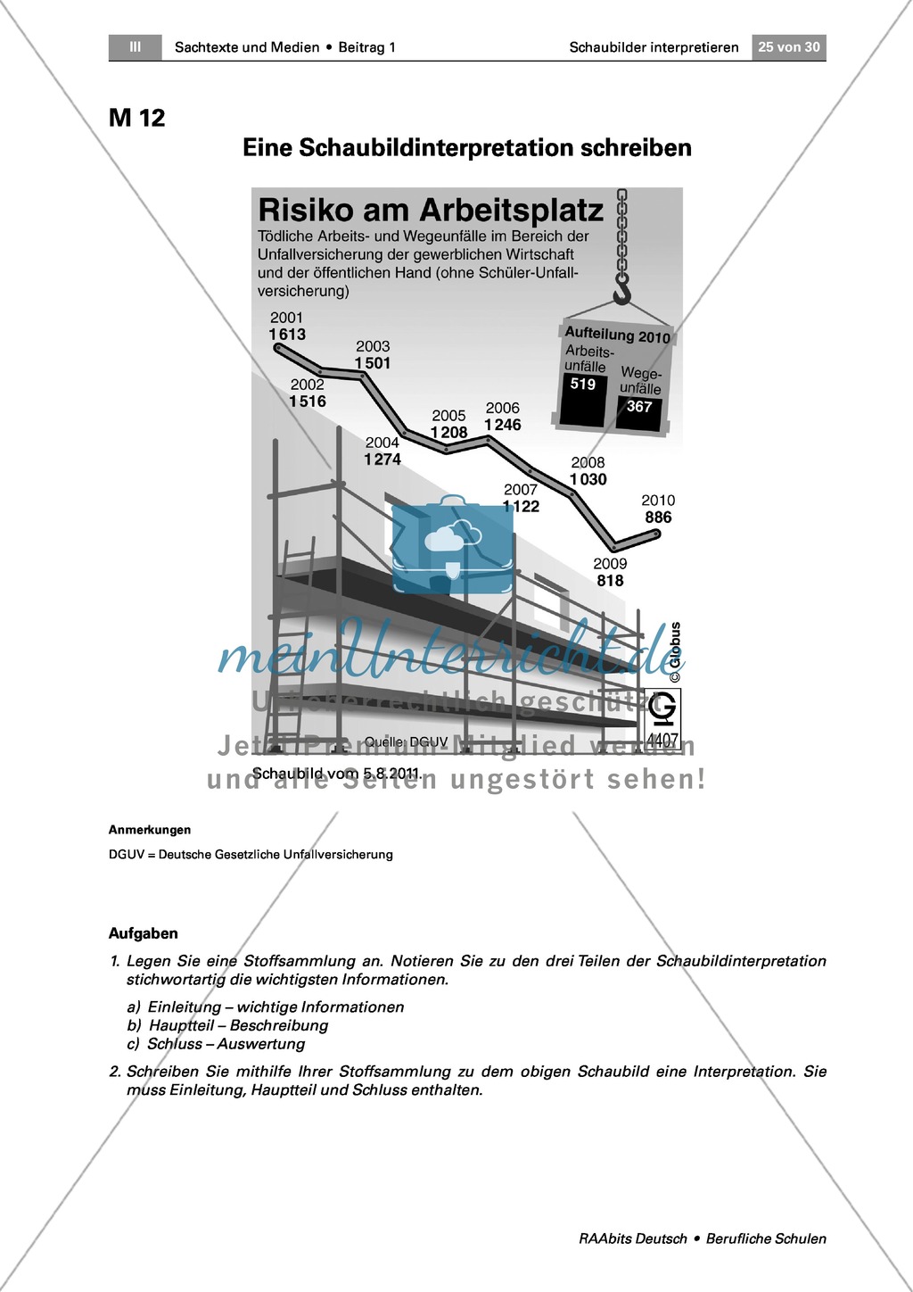 Ein Schaubild interpretieren: Aufbau und Sprache analysieren Preview 12