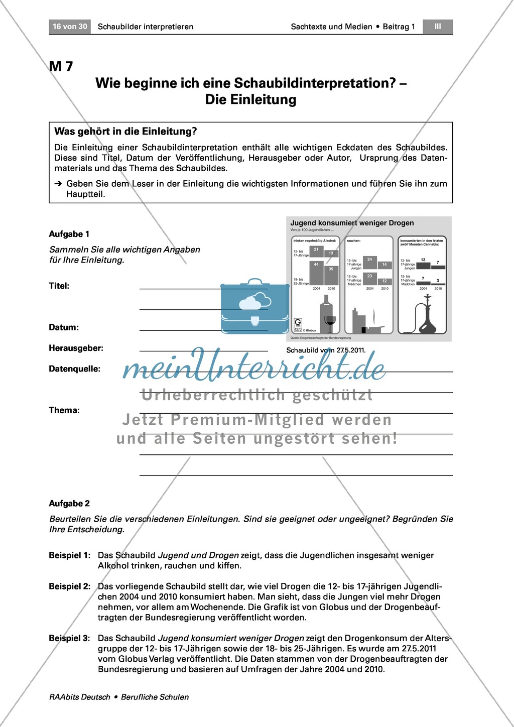 Ein Schaubild interpretieren: Aufbau und Sprache analysieren Preview 3