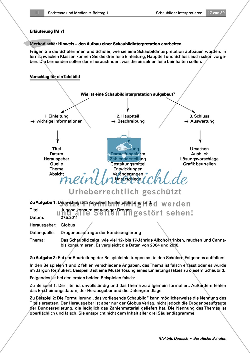 Ein Schaubild interpretieren: Aufbau und Sprache analysieren Preview 4