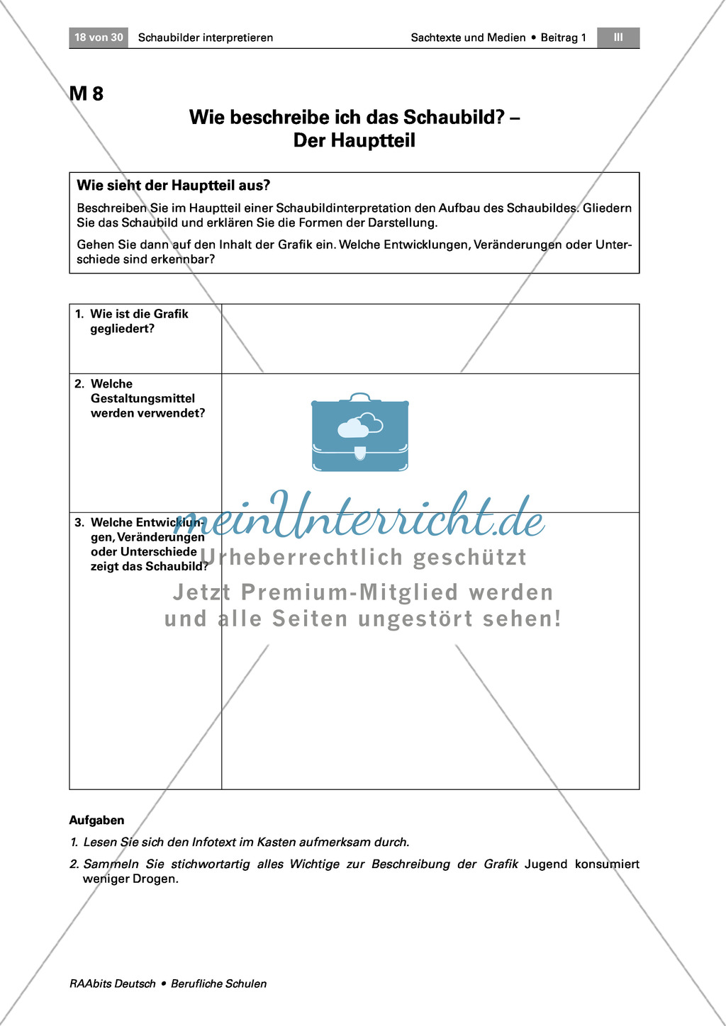 Ein Schaubild interpretieren: Aufbau und Sprache analysieren Preview 5