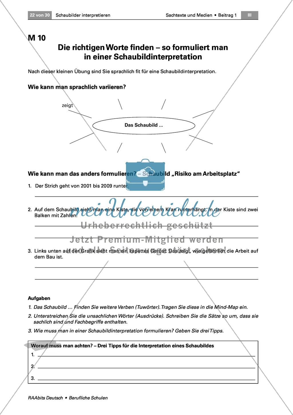 Ein Schaubild interpretieren: Aufbau und Sprache analysieren Preview 9