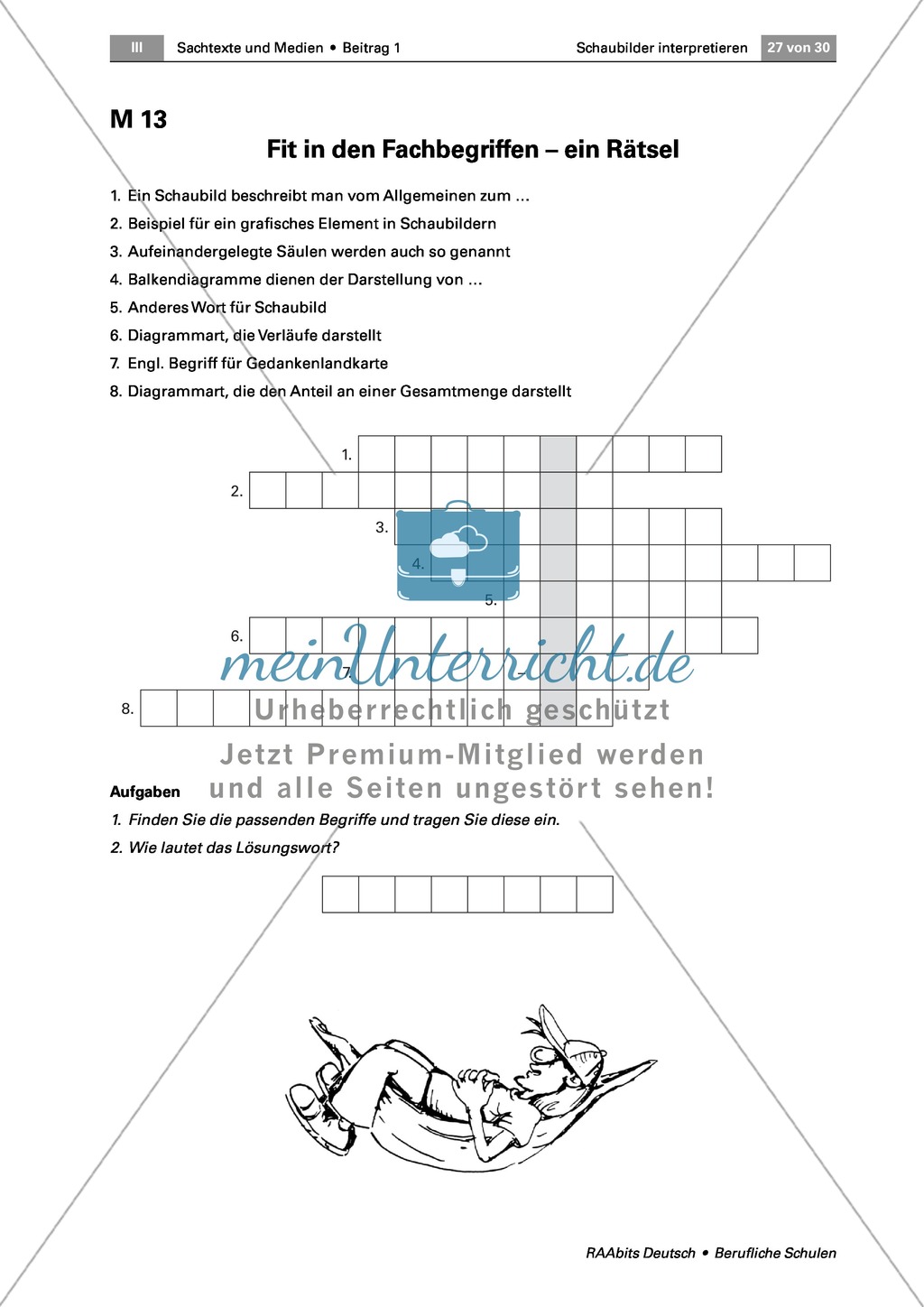 Ein Schaubild interpretieren: Lernkontrolle - Schaubild zum Thema