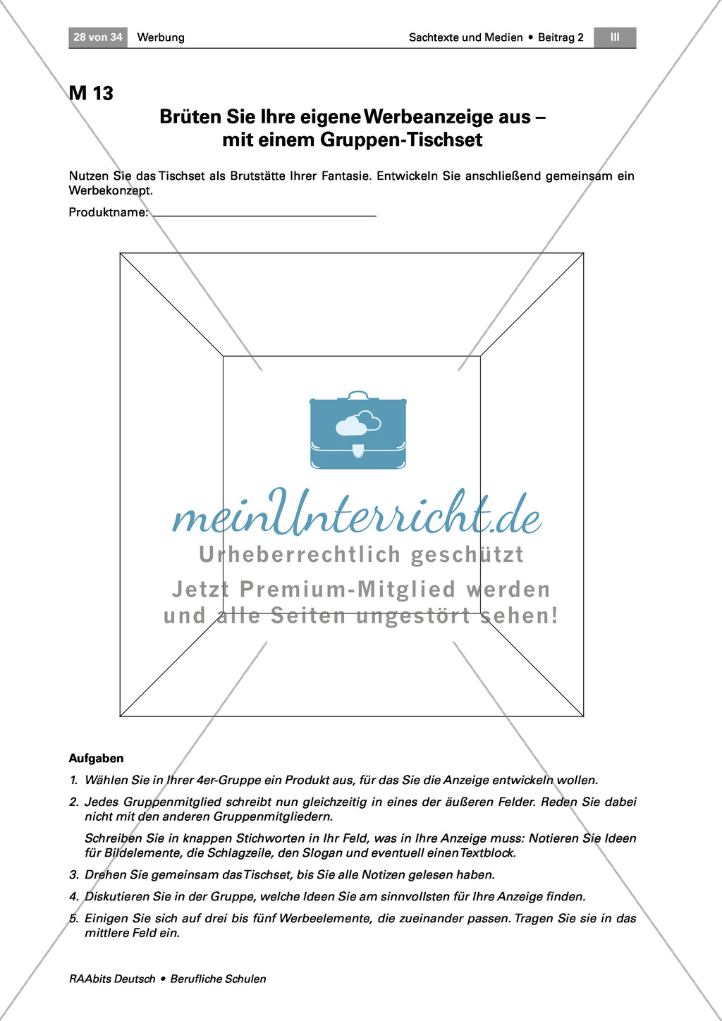 Thema Werbung: Eigene Werbeanzeigen entwerfen Preview 3