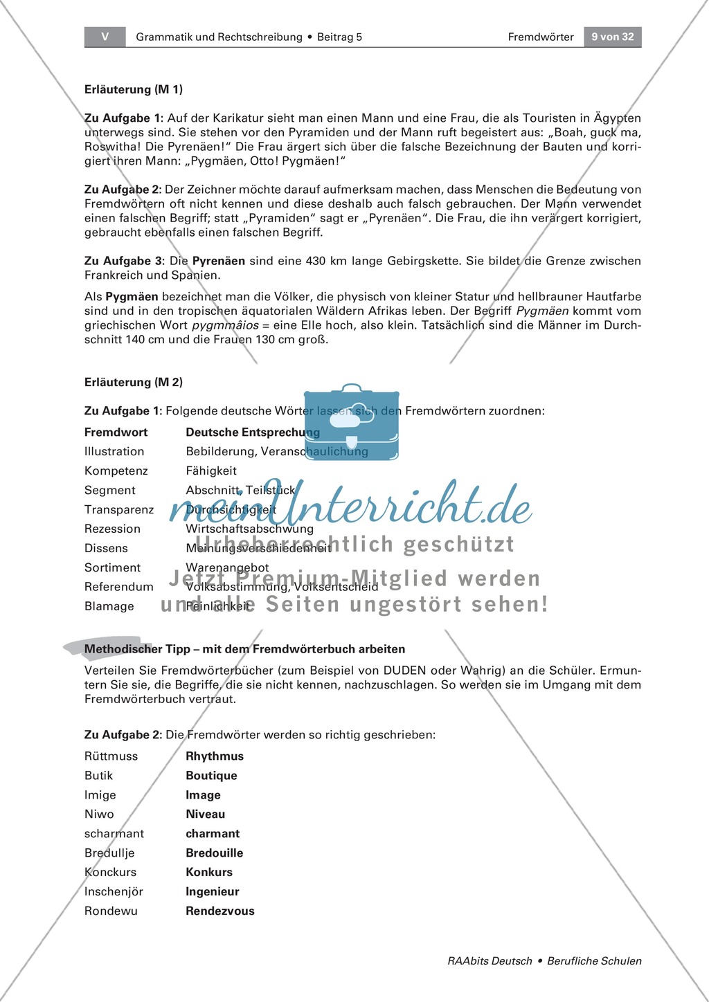 Umgang mit Fremdwörtern: Bedeutung, Schreibweise und Merkmale von Fremdwörtern erkennen Preview 4
