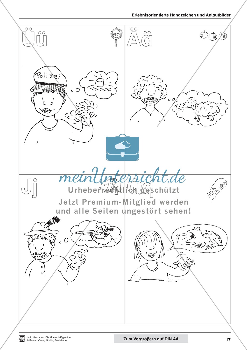 Die Mitmach-Erlebnisfibel: Erlebnisorientierte Handzeichen und Anlautbilder Preview 8