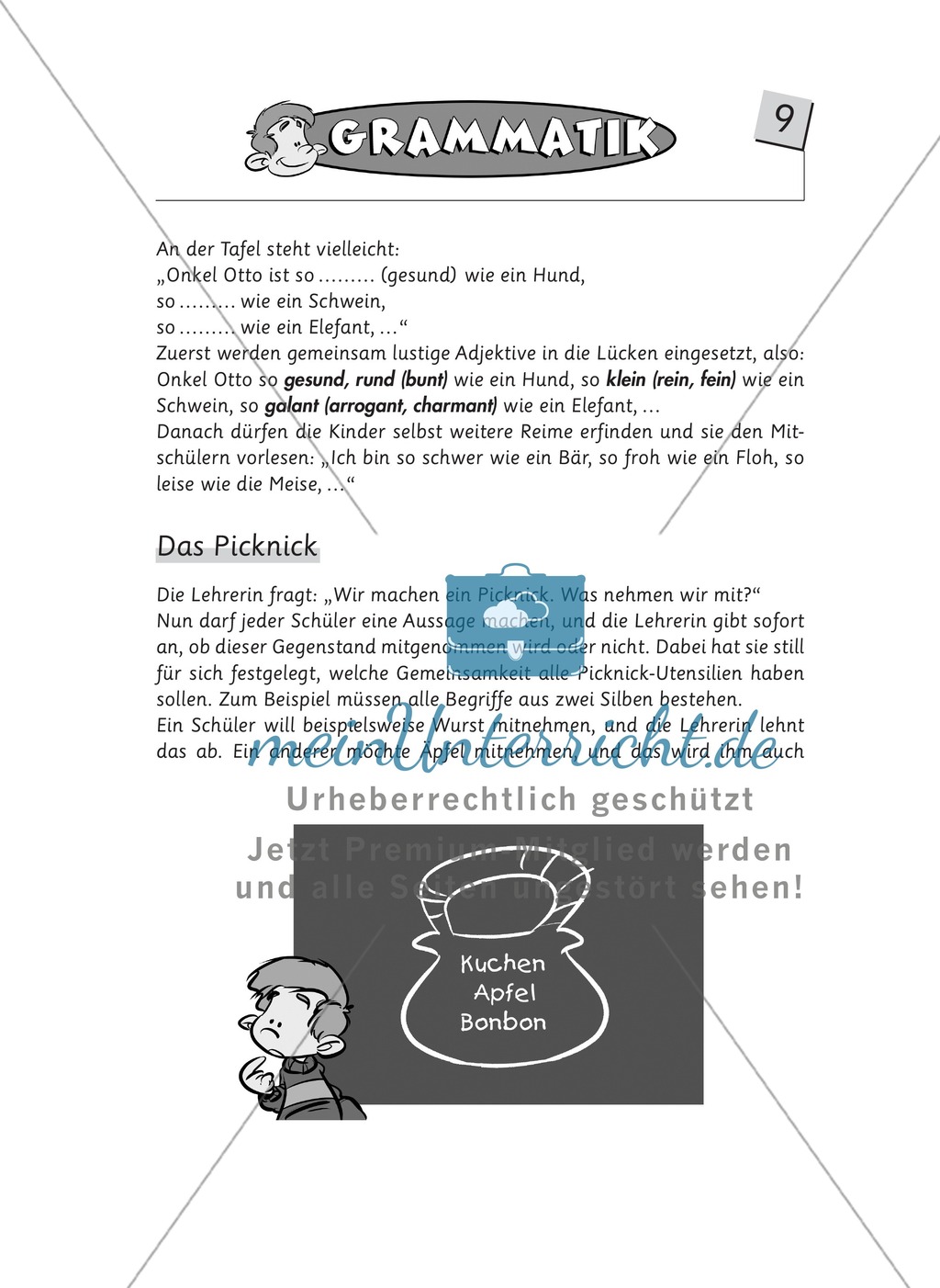 Spielideen Deutschunterricht: Grammatik Preview 5