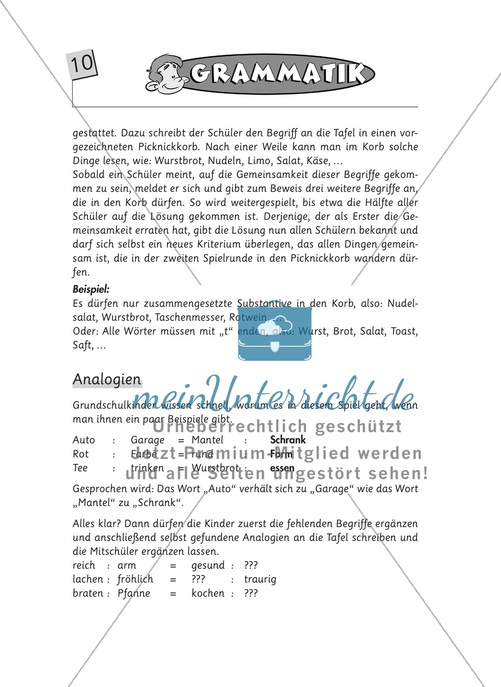 Spielideen Deutschunterricht: Grammatik Preview 6