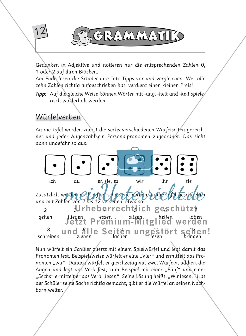 Spielideen Deutschunterricht: Grammatik Preview 8