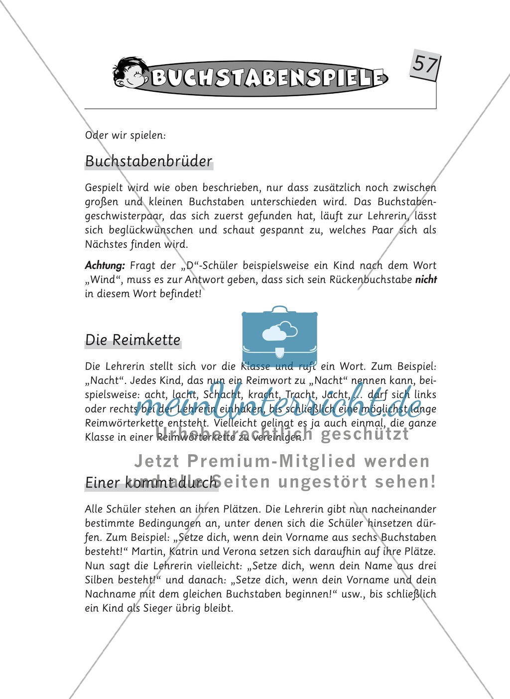 Spielideen Deutschunterricht: Buchstabenspiele Preview 3