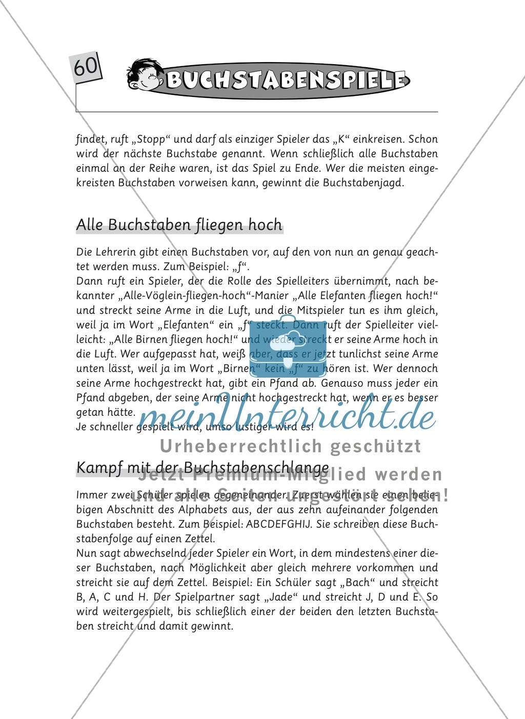 Spielideen Deutschunterricht: Buchstabenspiele Preview 6