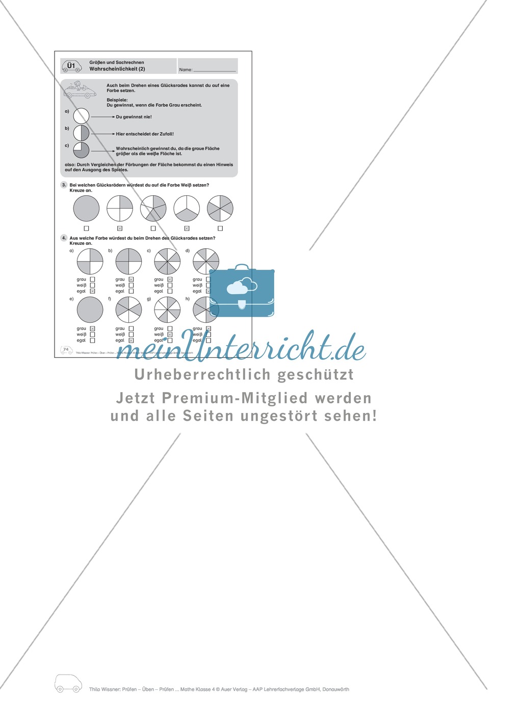 Einführung in den Umgang mit Wahrscheinlichkeiten Preview 4