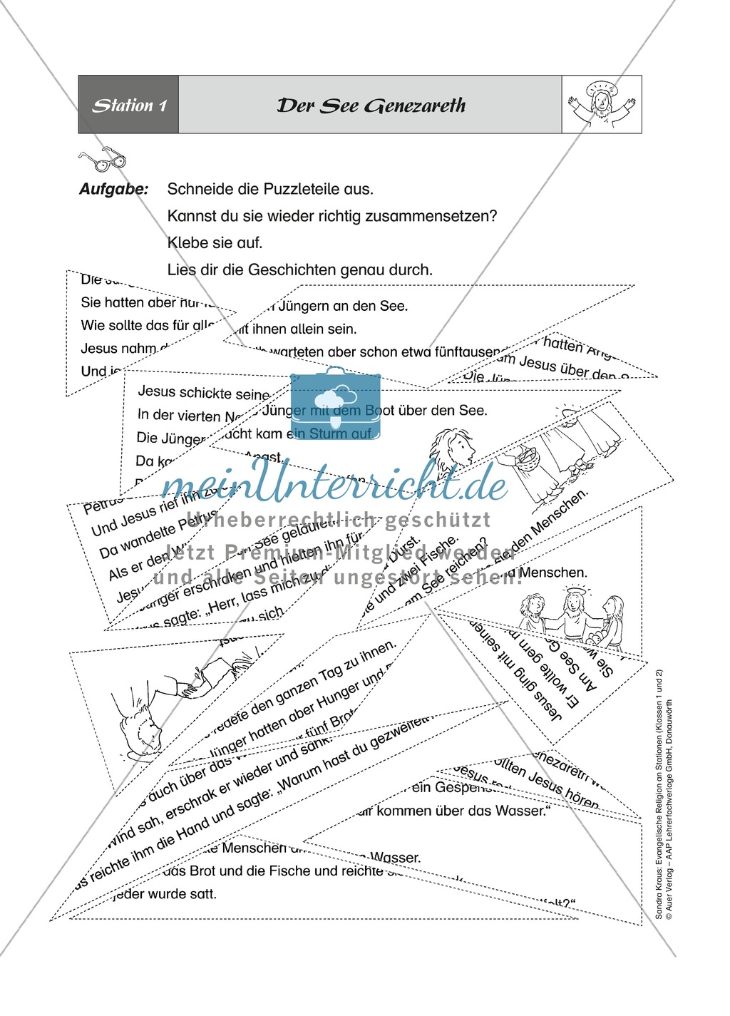 Von Jesus hören: Der See Genezareth. Arbeitsmaterial mit Erläuterungen Preview 1