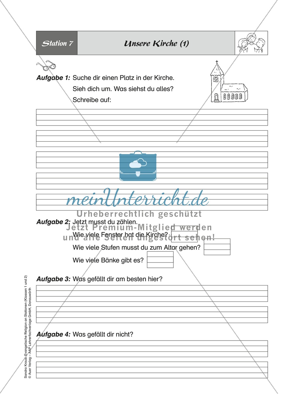 Miteinander leben - füreinander da sein: Unsere Kirche. Arbeitsmaterial mit Erläuterungen Preview 1