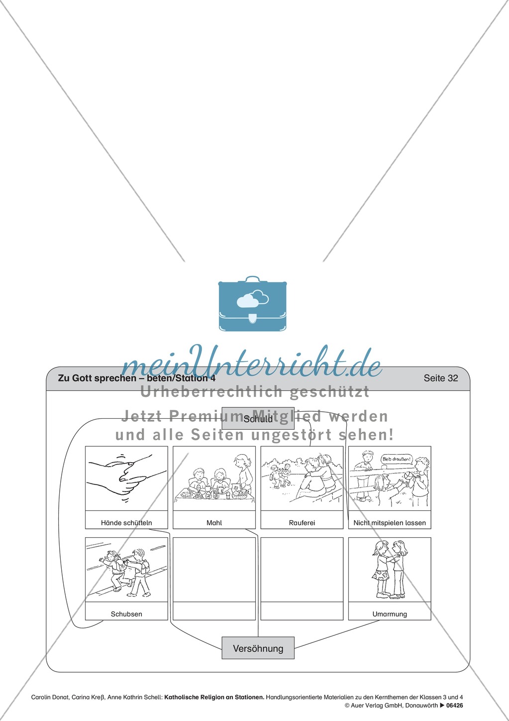 Zu Gott sprechen - beten: Und vergib uns unsere Schuld. Arbeitsmaterial mit Erläuterungen Preview 4