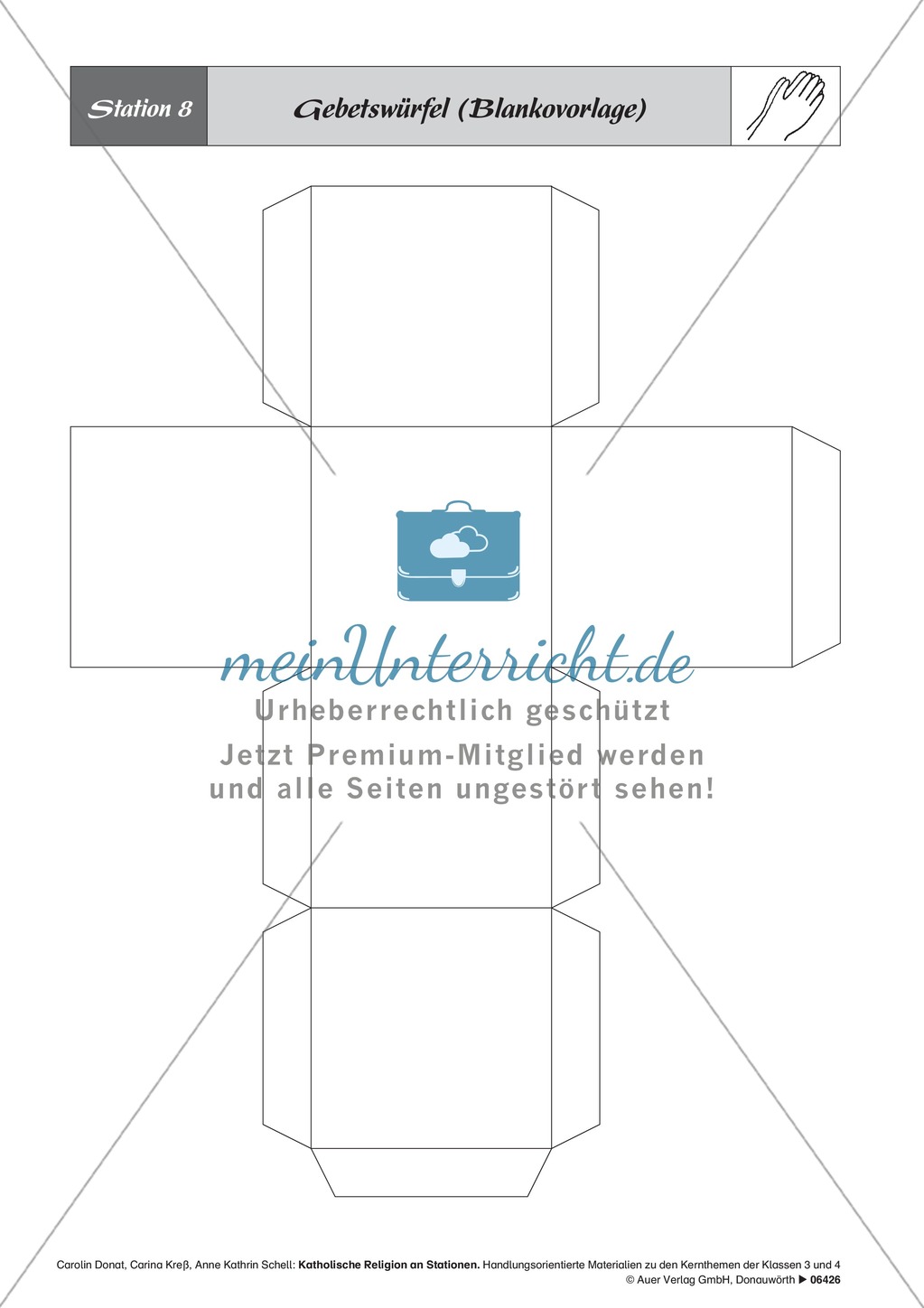 Zu Gott sprechen - beten: Gebetswürfel. Arbeitsmaterial mit Erläuterungen Preview 2