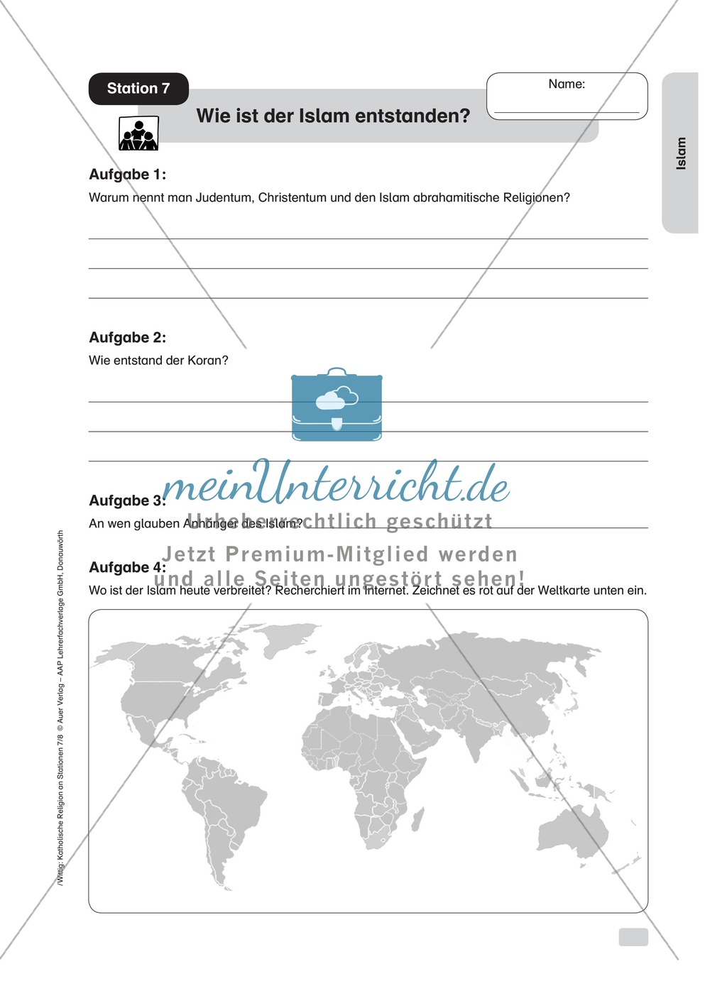 Islam: Wie ist der Islam entstanden? Arbeitsmaterial mit Erläuterungen Preview 2