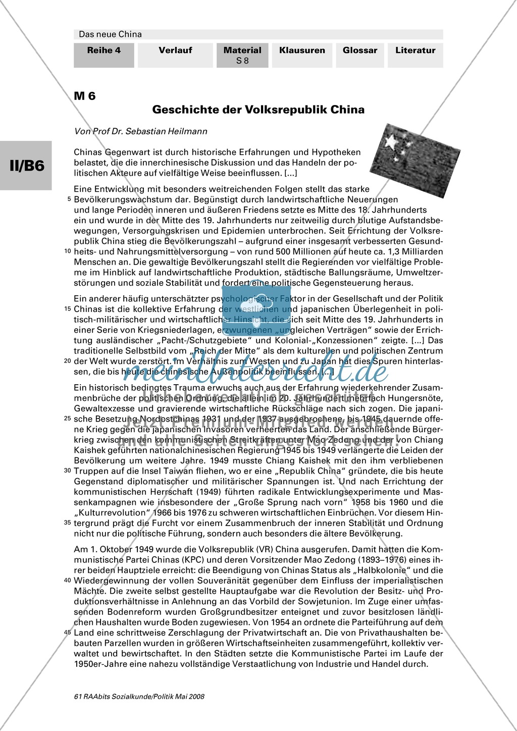 Das politische System und die Geschichte Chinas: Arbeitsmaterial mit Erläuterungen Preview 2