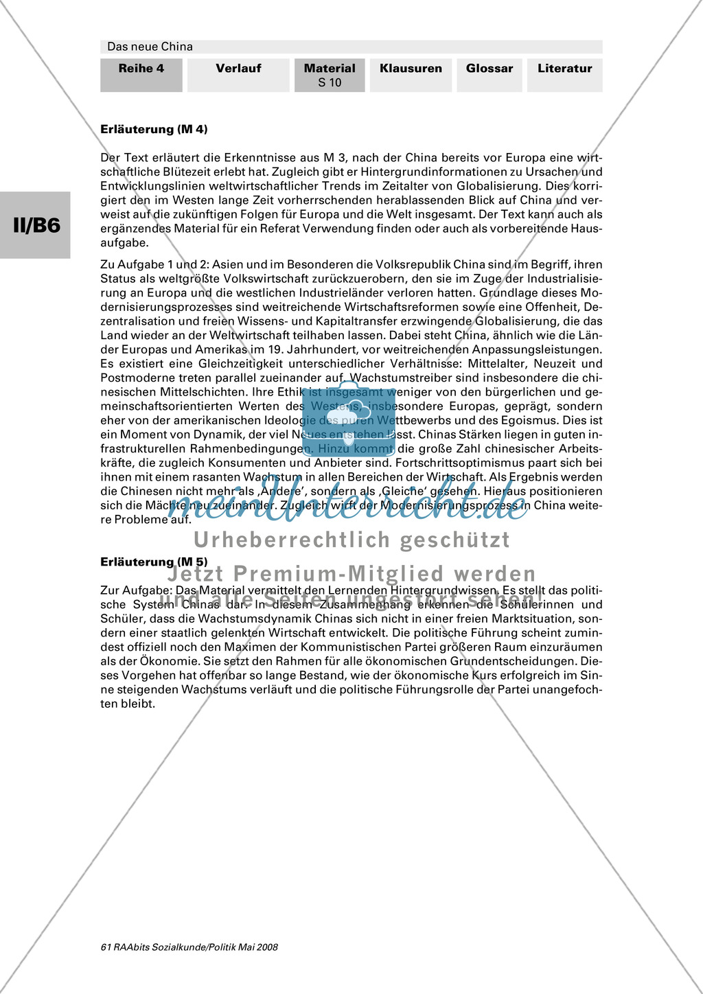 Das politische System und die Geschichte Chinas: Arbeitsmaterial mit Erläuterungen Preview 4
