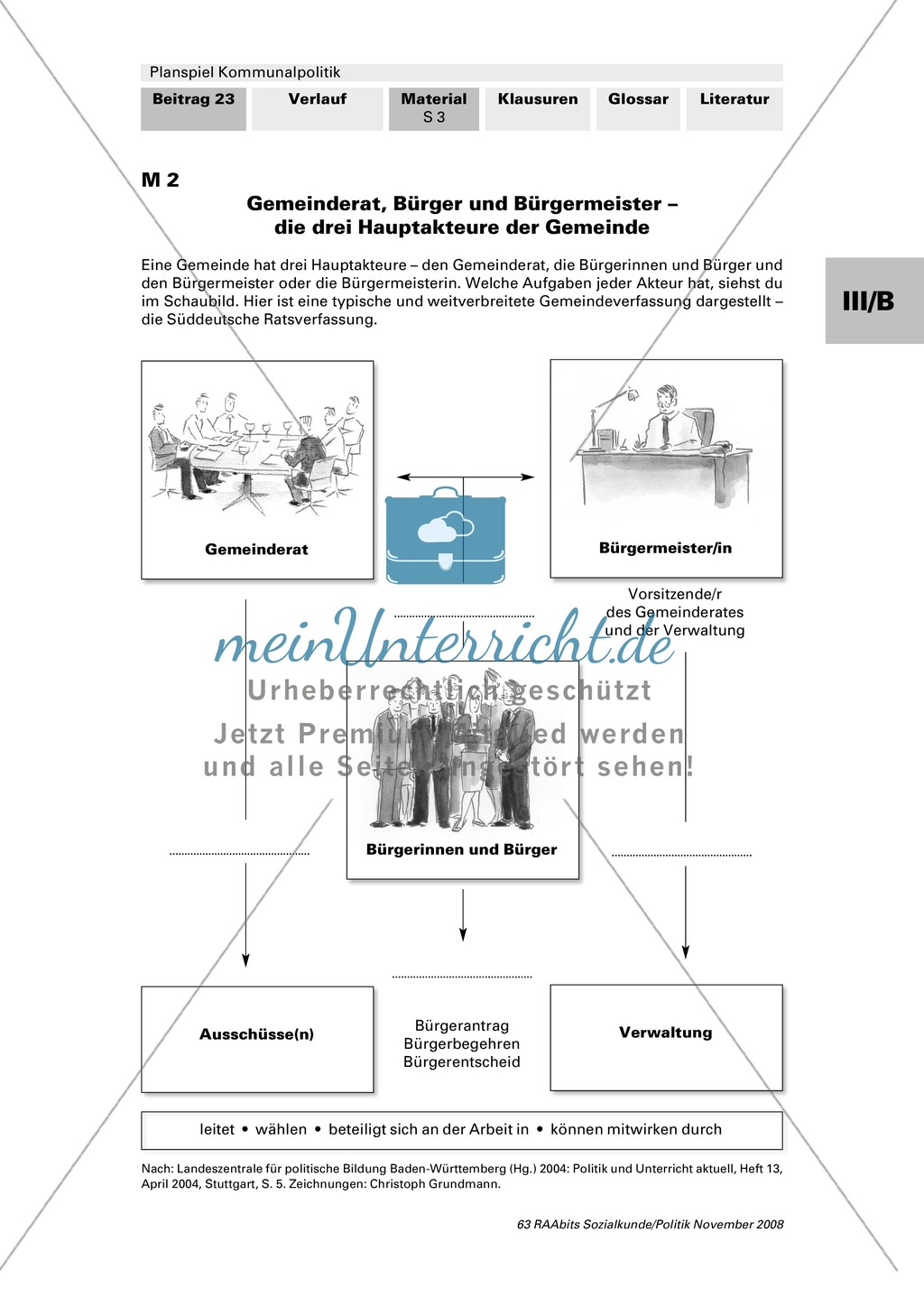 Wie funktioniert kommunale Selbstverwaltung? Arbeitsmaterial mit Erläuterungen Preview 2