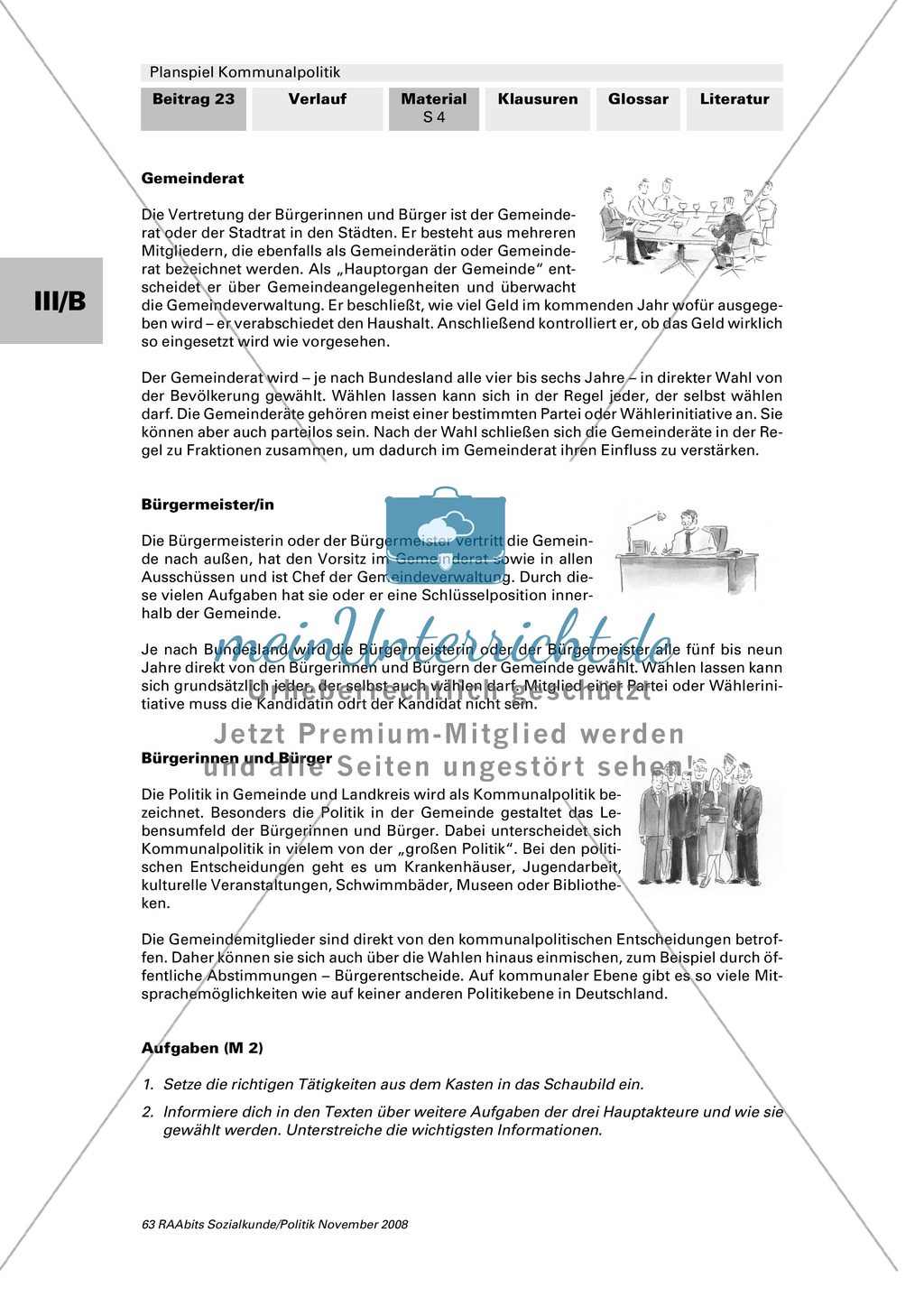 Wie funktioniert kommunale Selbstverwaltung? Arbeitsmaterial mit Erläuterungen Preview 3