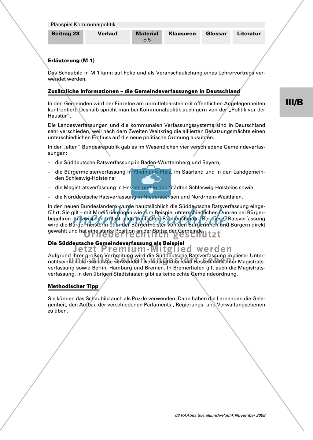 Wie funktioniert kommunale Selbstverwaltung? Arbeitsmaterial mit Erläuterungen Preview 4