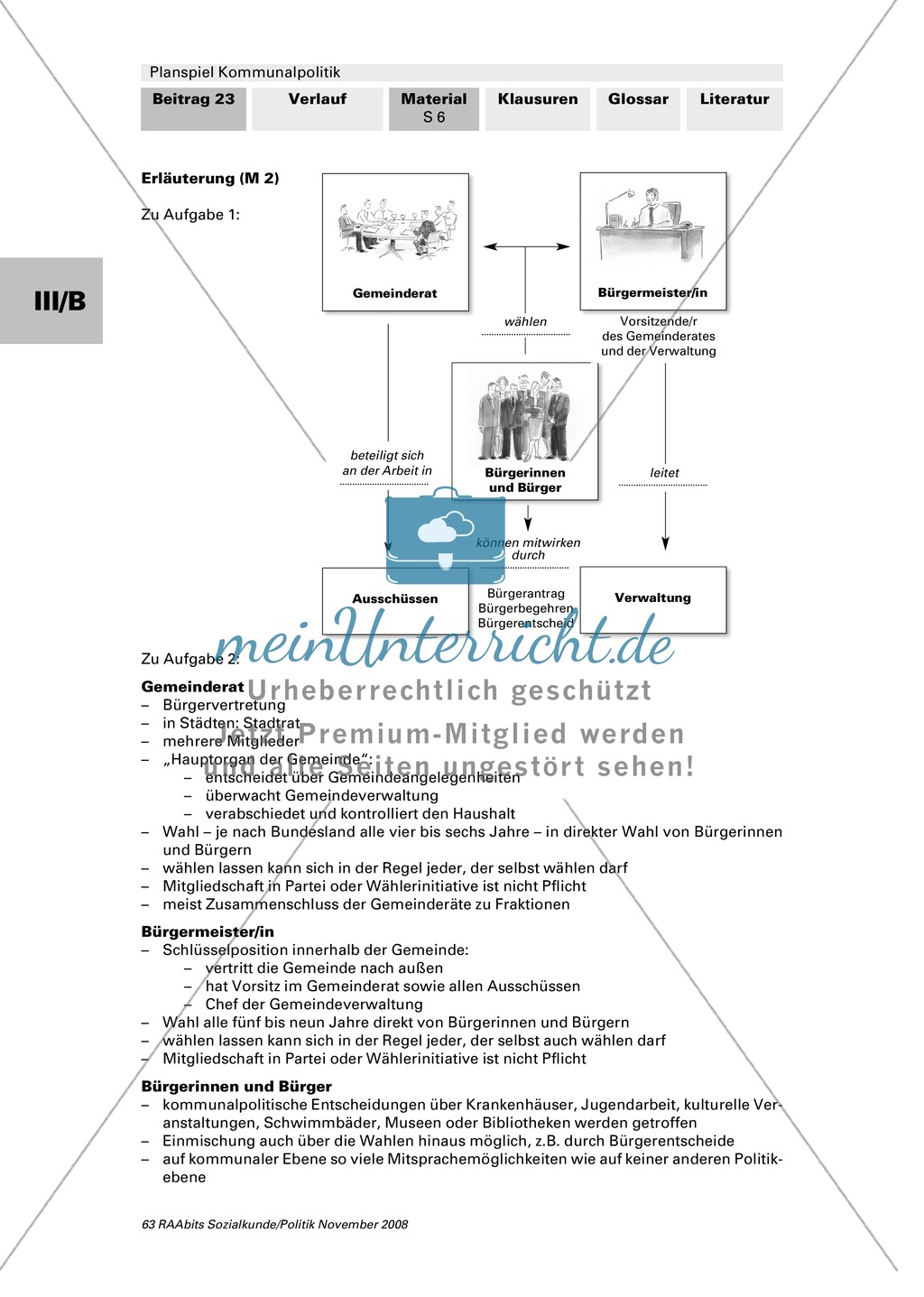 Wie funktioniert kommunale Selbstverwaltung? Arbeitsmaterial mit Erläuterungen Preview 5