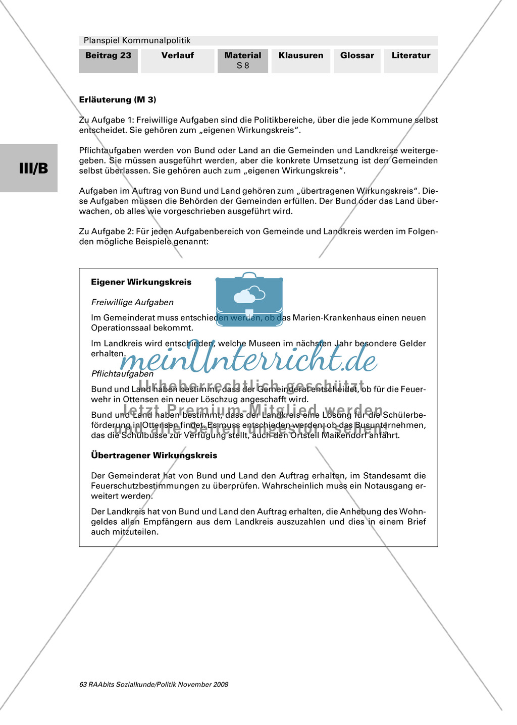 Wie funktioniert kommunale Selbstverwaltung? Arbeitsmaterial mit Erläuterungen Preview 7