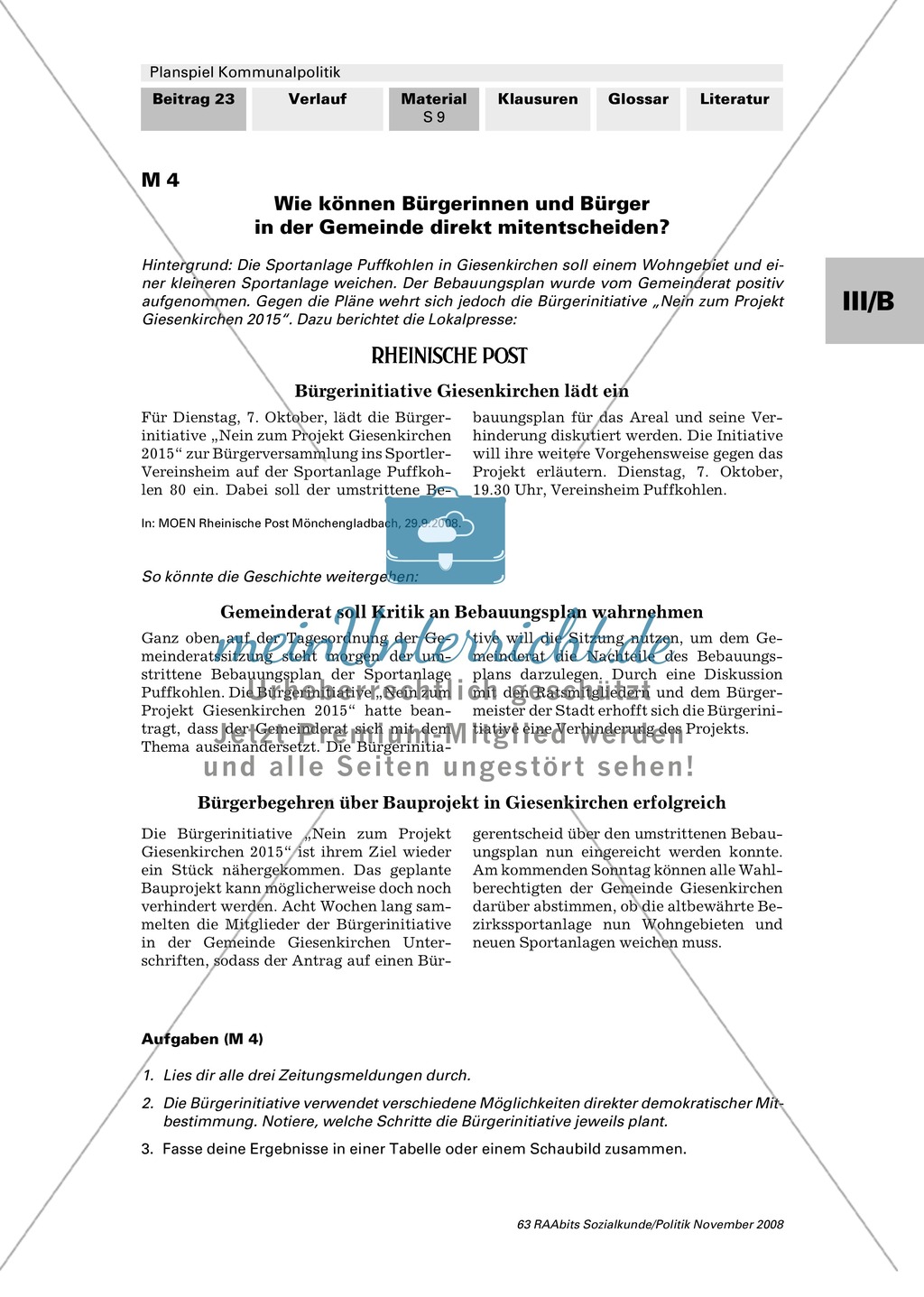 Wie funktioniert kommunale Selbstverwaltung? Arbeitsmaterial mit Erläuterungen Preview 8