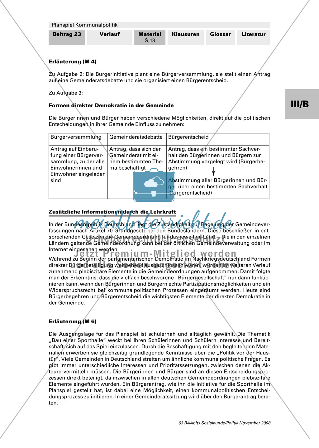 Wie funktioniert kommunale Selbstverwaltung? Arbeitsmaterial mit Erläuterungen Preview 9