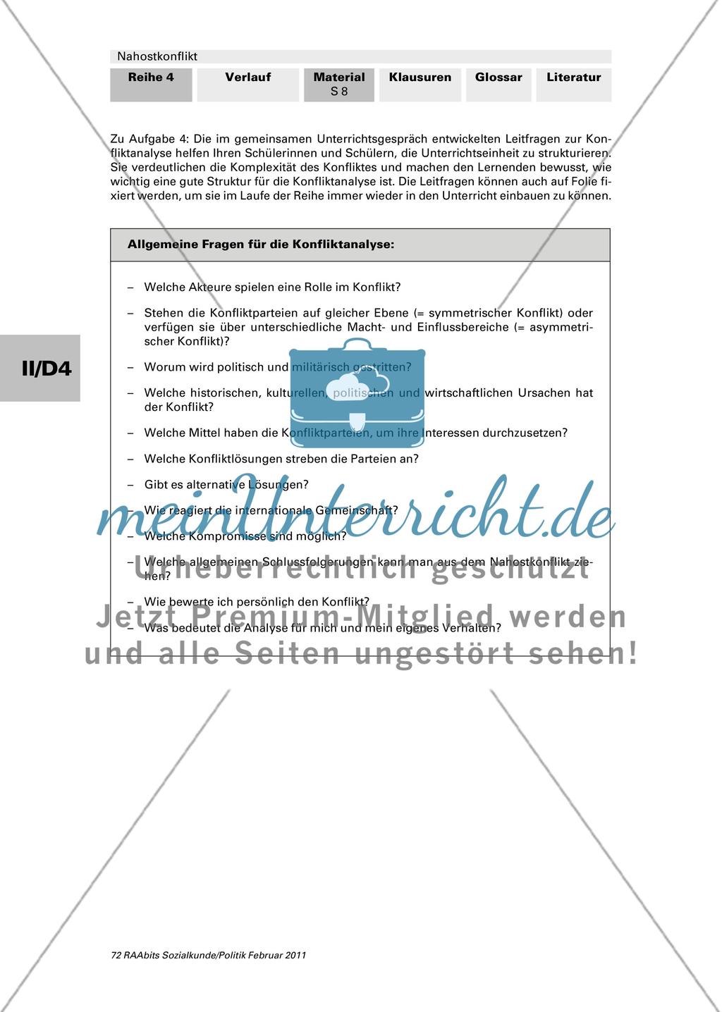 Der Nahostkonflikt – ein Fallbeispiel für die Konfliktanalyse Preview 7
