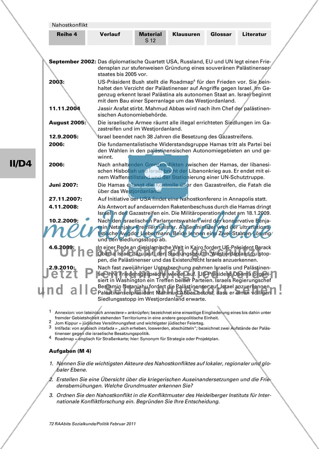 Die Ursprünge des Nahostkonfliktes und seine weitere Entwicklung Preview 4