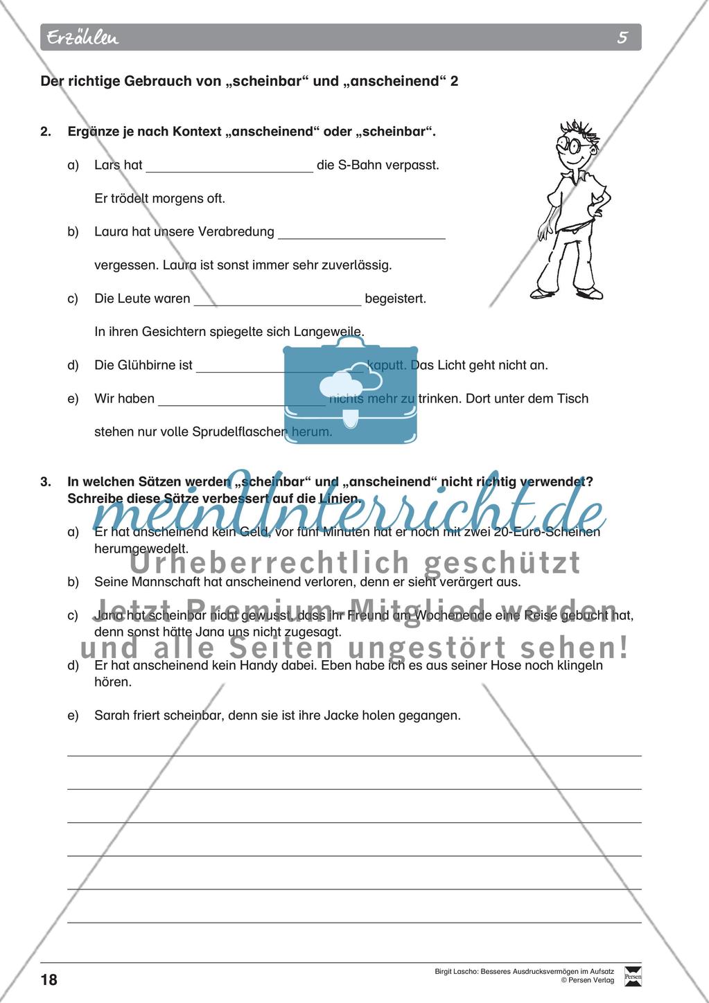 AB 4–5 Der richtige Gebrauch von „scheinbar“ und „anscheinend“ Preview 2