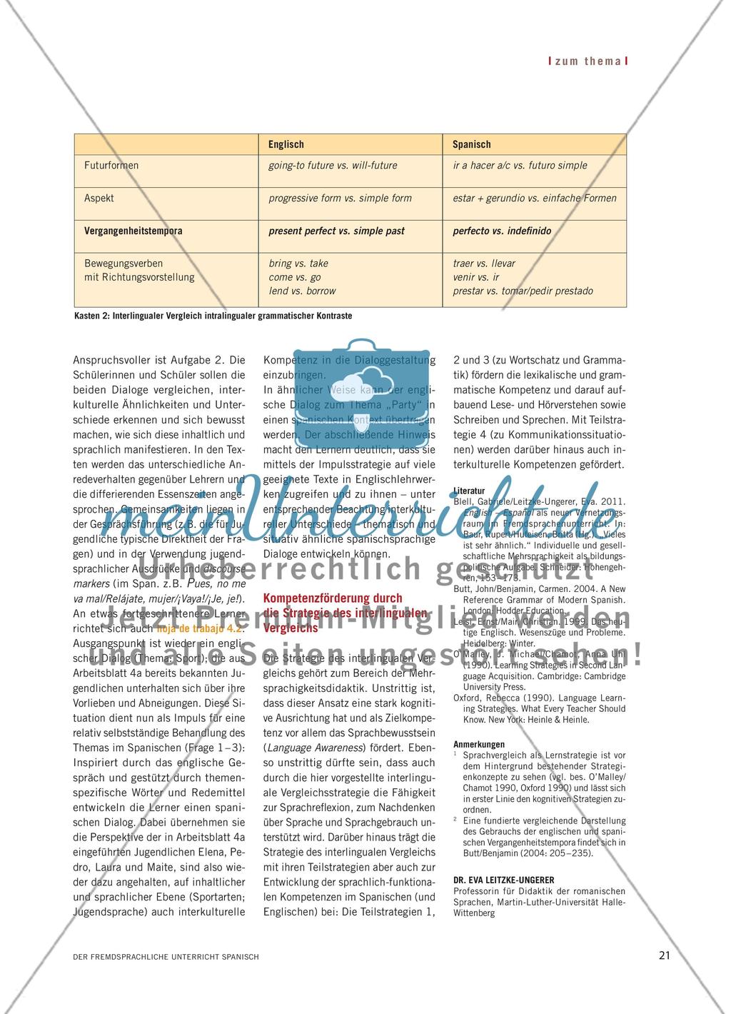English into Spanish - Interlinguale Strategien für den Spanischunterricht Preview 4