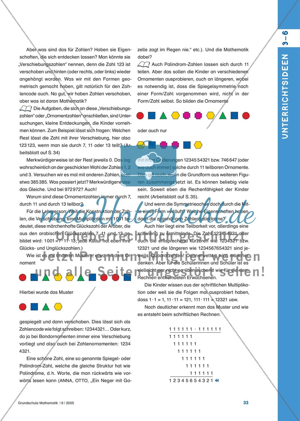 Zahlenornamente und Teilbarkeit Preview 2