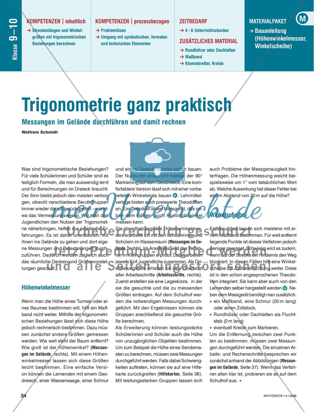 Trigonometrie ganz praktisch Preview 1