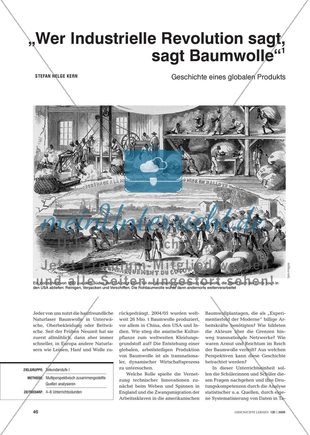 Die Geschichte der Baumwolle als globales Produkt Preview 1