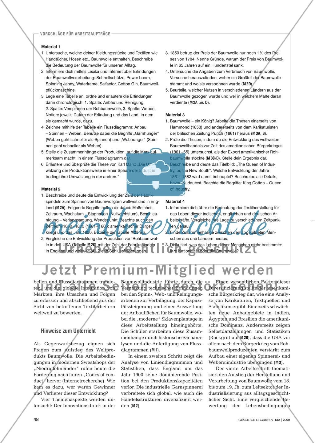 Die Geschichte der Baumwolle als globales Produkt Preview 3