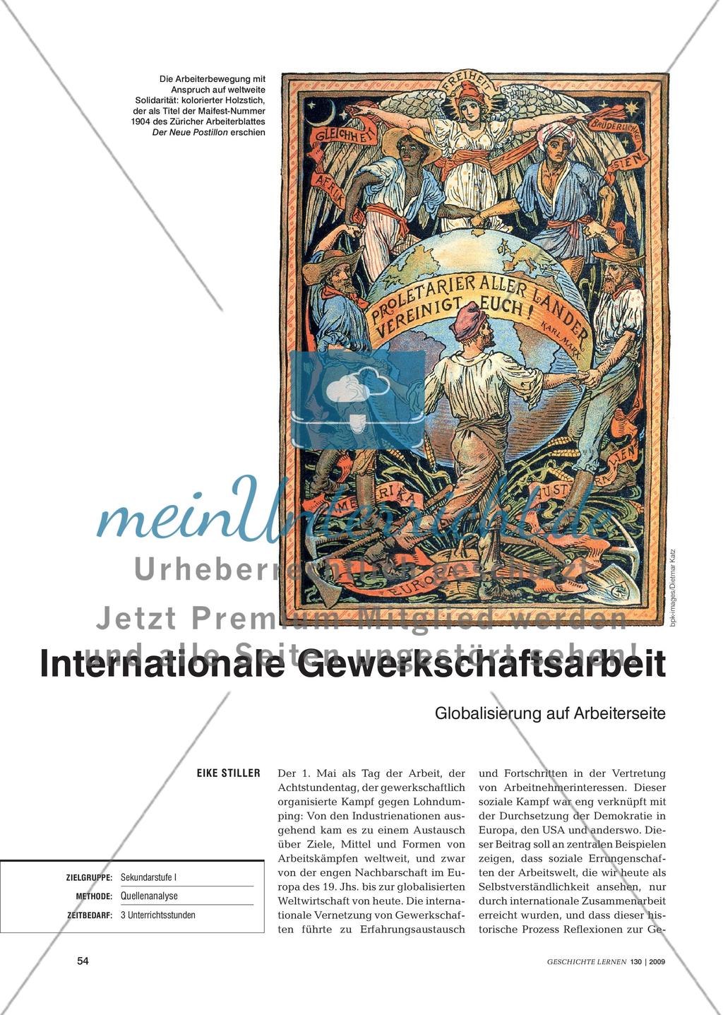 Internationale Gewerkschaftsarbeit: Globalisierung auf Arbeiterseite Preview 1