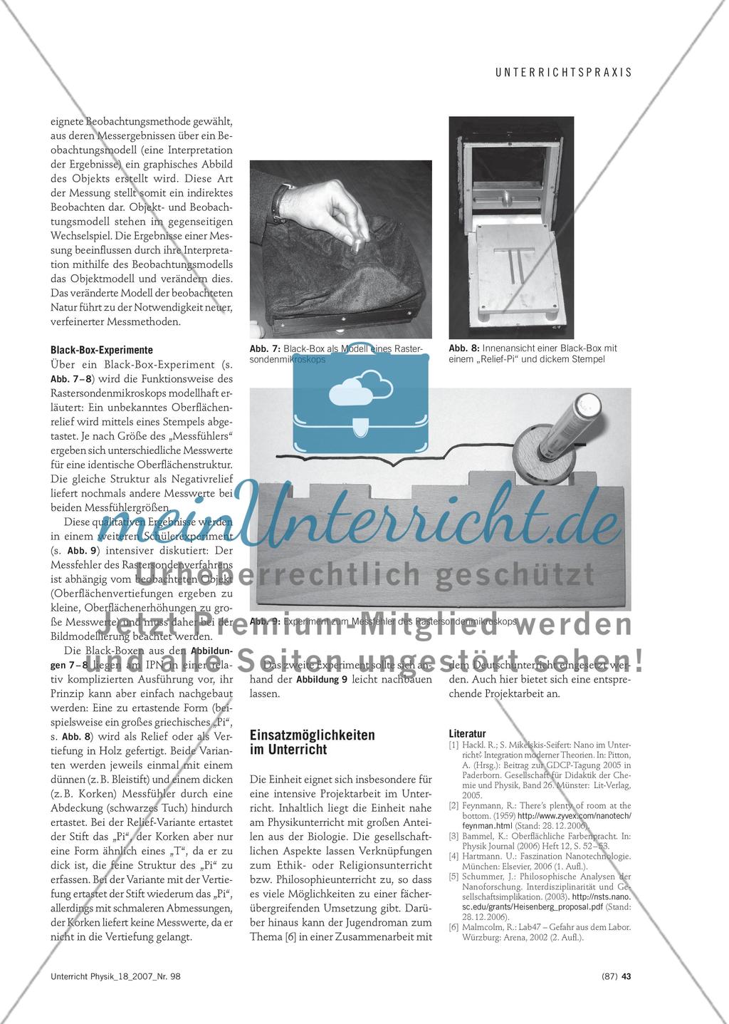 Nano im Unterricht? - Neue Themen für die Sekundarstufe I durch die Integration moderner Technologien in den Physikunterricht Preview 8