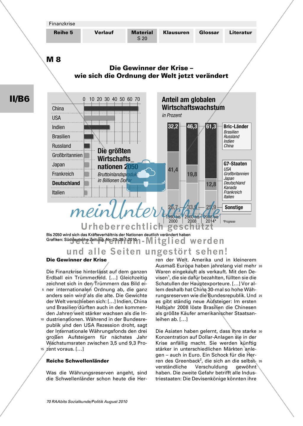 Folgen der Weltwirtschaftskrise für Entwicklungs- und Schwellenländer: Arbeitsmaterial mit Erläuterungen Preview 4