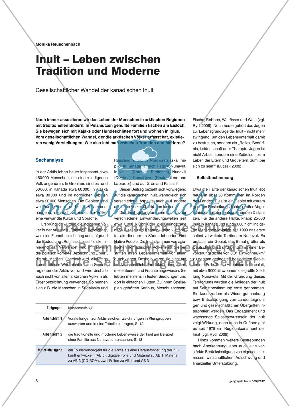 Inuit – Leben zwischen Tradition und Moderne - Gesellschaftlicher Wandel der kanadischen Inuit Preview 1